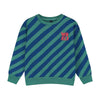 Sweatshirt diagonal stripes