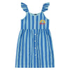 Bonmot Organic_Dress midi frills vertical stripes