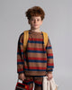 Bonmot Organic_Sweatshirt wide horizontal stripes_hover image