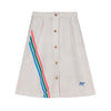 Bonmot Organic_Long fleece skirt three stripes
