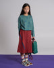 Bonmot Organic_Long fleece skirt three stripes_hover image