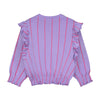 Sweatshirt frills thin vertical stripes