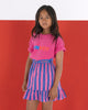 Bonmot Organic_Mini skirt vertical stripes_hover image