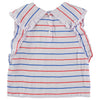 Linen shirt frills two-color stripes